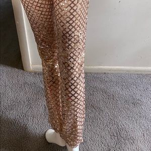 Sequin pink jumpsuit